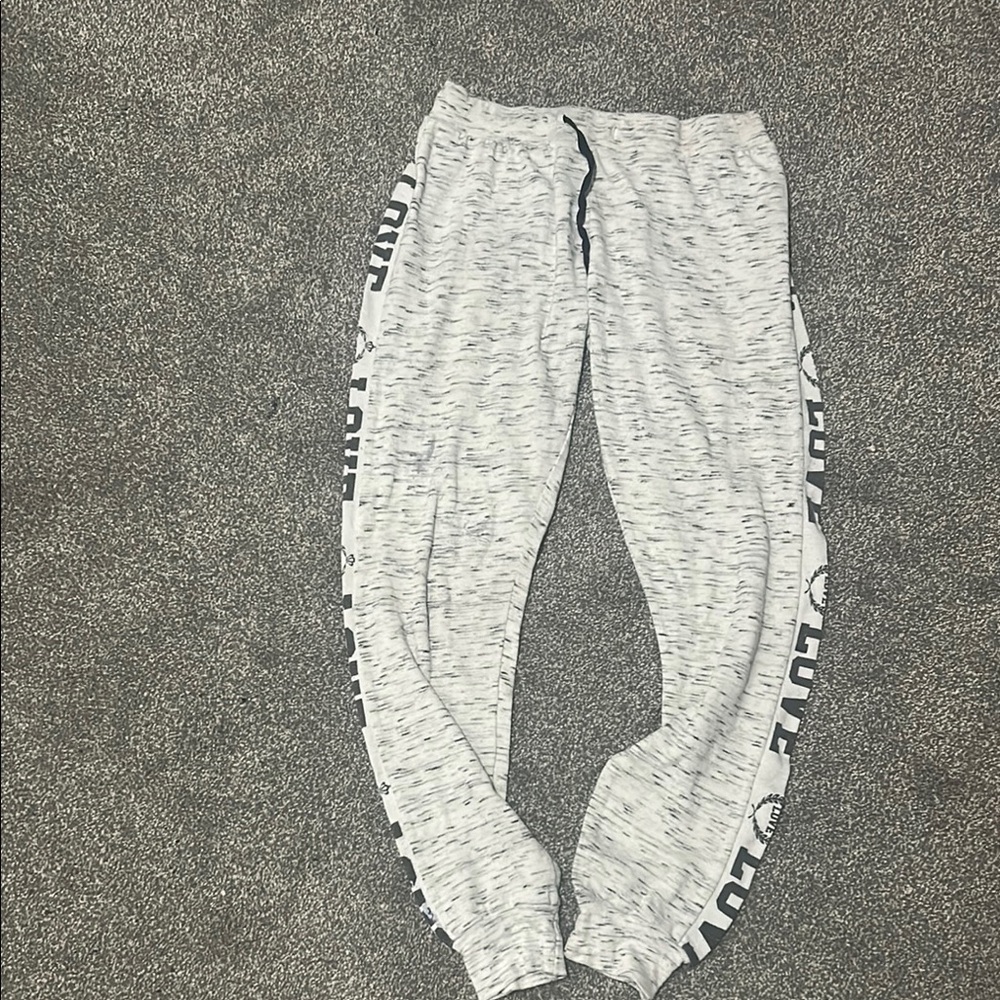 Kids Gray Love Print Joggers